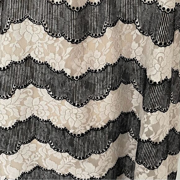 VaVa By Joy Han Rochelle Black/Gray/Tan Off The Shoulder Dress Women’s Sz L - Picture 2 of 14